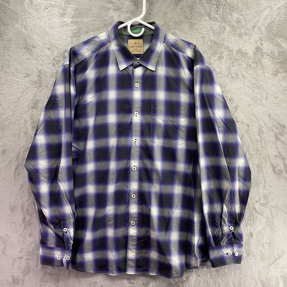 Tommy Bahama Men's Button Down Shirt Regular Fit Purple Size 2XL